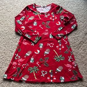 Tropical themed Christmas dress